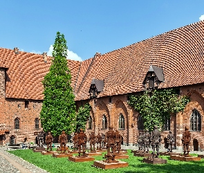 Zamek, Posągi, Dziedziniec, Wewnętrzny, Malbork