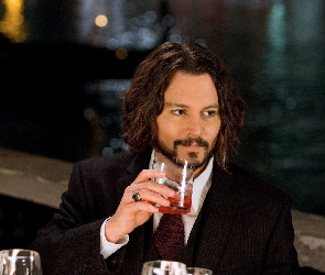 Mężczyzna, Drink, Johnny Depp, Aktor