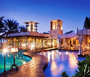 Dubaj, Basen, Hotel, Royal Mirage Resort