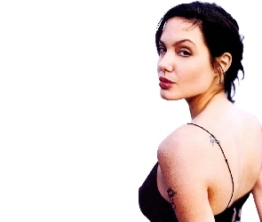 czarny top, Angelina Jolie