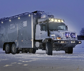 Śnieg, Zima, Mercedes, Zetros