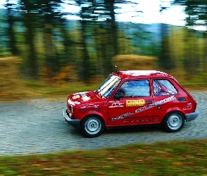 Czerwony, Jazda, Fiat