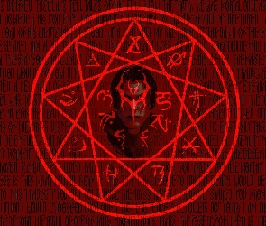 Legacy Of Kain Soul Reaver, twarz, gwiazda, okrąg, logo