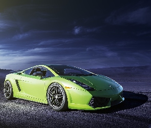 Gallardo, Noc, Góry, Droga, Lamborghini