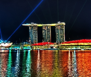 Singapur, Hotel, Reflektory, Marina Bay Sands