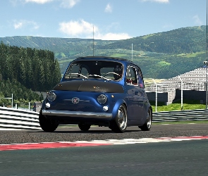 Lasy, Góry, Fiat 500, Droga