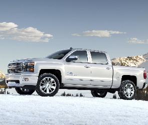 Zima, Góry, Chevrolet, Silverado