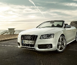 Morze, Plaża, Audi S5