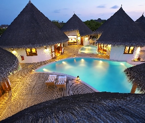 Domki, Malediwy, Basen, Hotelowe