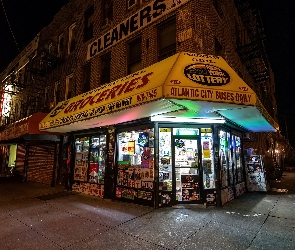 Ulica, Nowy Jork, Brooklyn, Noc