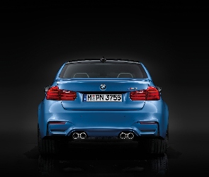 rury wydechowe, tył, Niebieskie, BMW M3