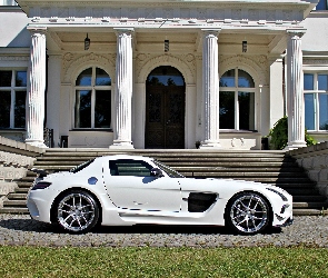 Mercedes, Biały, SLS63 AMG, SGA Aerodynamics, Tuning