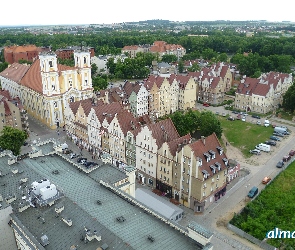 Polska, Miasta, Budynki, Panorama, Głogów