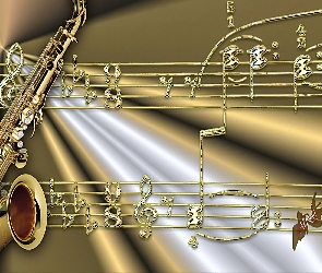 Pięciolinia, Saksofon