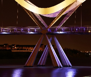 Tees, Rzeka, Stockton-on-Tees, Wielka Brytania, Most, Infinity Bridge