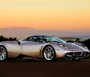 Pagani, Droga, Zachód, Słońca, Huayra