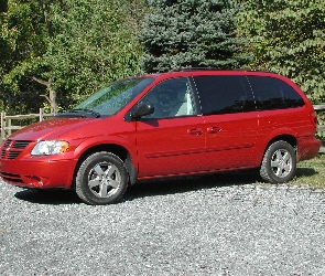 Czerwony, Van, Dodge Caravan