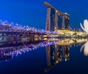 Singapur, Marina Bay Sands, Noc, Most