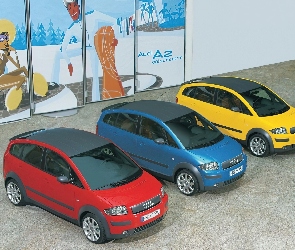 Żółte, Niebieskie, A2, Czerwone
