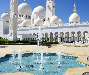 Fontanna, Sheikh Zayed, Abu Dhabi, Meczet