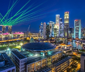 Singapur, Miasta nocą