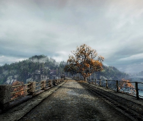 Most, Mgła, Jesień, Rzeka