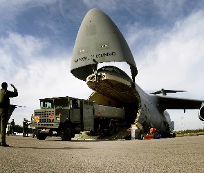 Samolot, C-5 Galaxy, Wyładunek, Transportowy