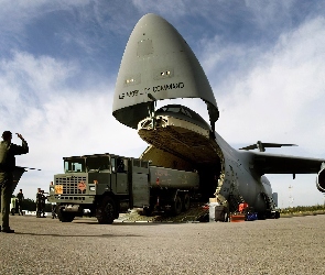 Samolot, C-5 Galaxy, Wyładunek, Transportowy