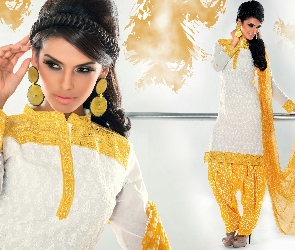 Kameez Makijaż, Salwar, Kobieta, Strój
