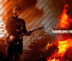 Rammstein, gitara, ogień