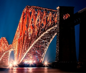 Zatoka, Forth Bridge, Szkocja, Firth of Forth, Most, Europa, Edynburg