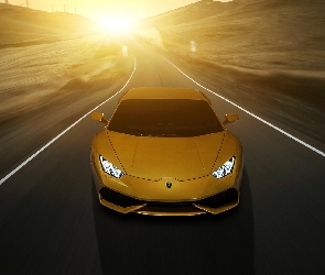 Huracan, Słońca, Wschód, Droga, Lamborghini