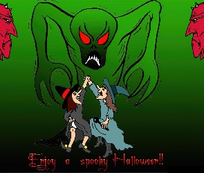 Halloween, zielona zjawa