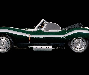 Zabytkowy, Rura Wydechowa, Jaguar Xkss 1956, Samochód, Zielony, Otwarty Dach
