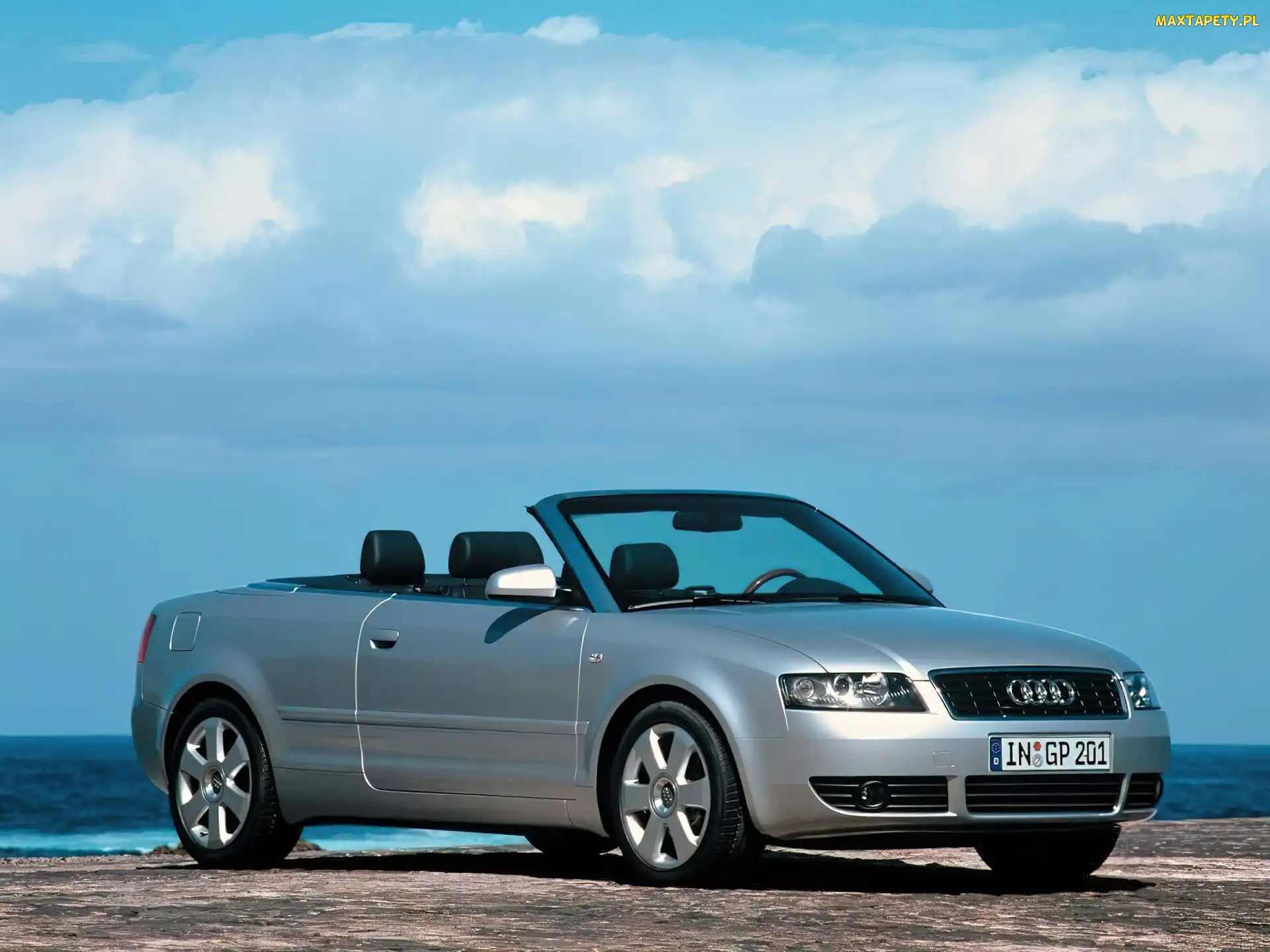 Audi A4, Cabrio, Srebrny