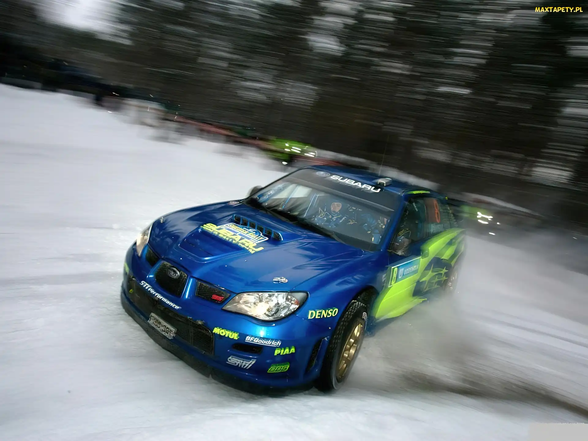 Zielone, Subaru, Niebiesko
