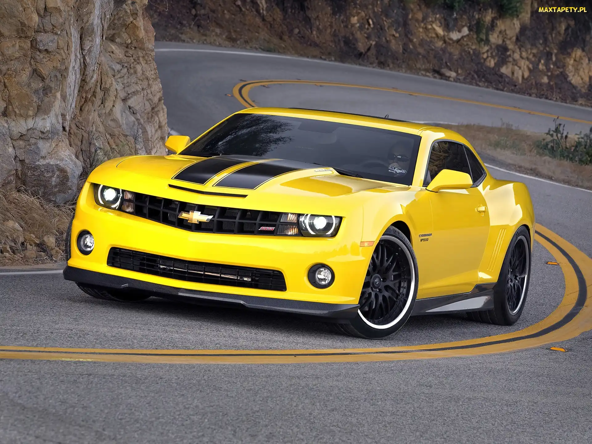 Żółty, Droga, Camaro, Chevrolet