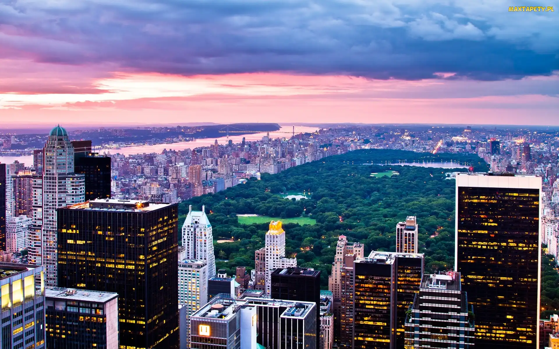 Miasto, Wieżowce, Nowy Jork, Central Park