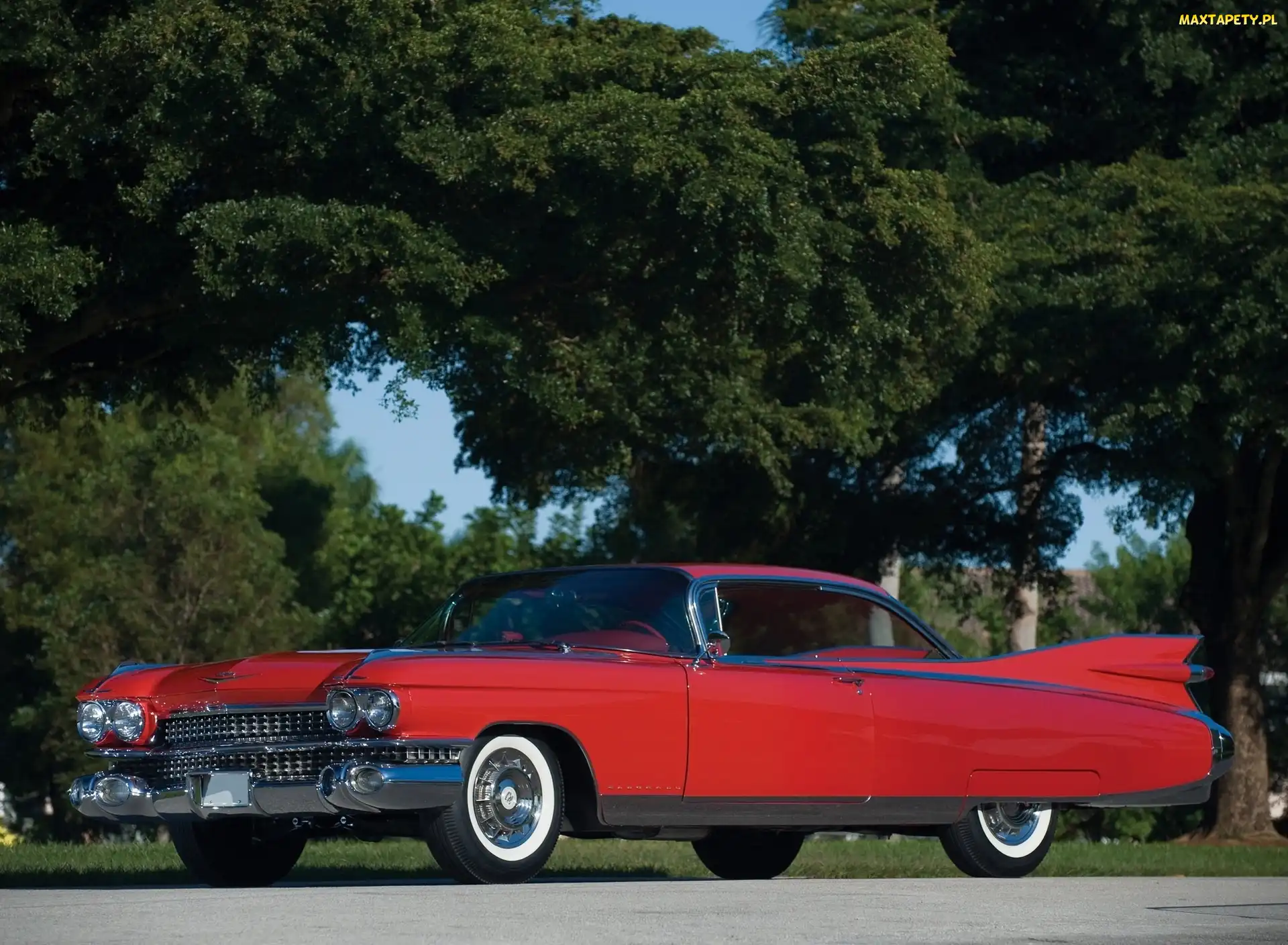 Zabytkowy, Czerwony, Cadillac Eldorado
