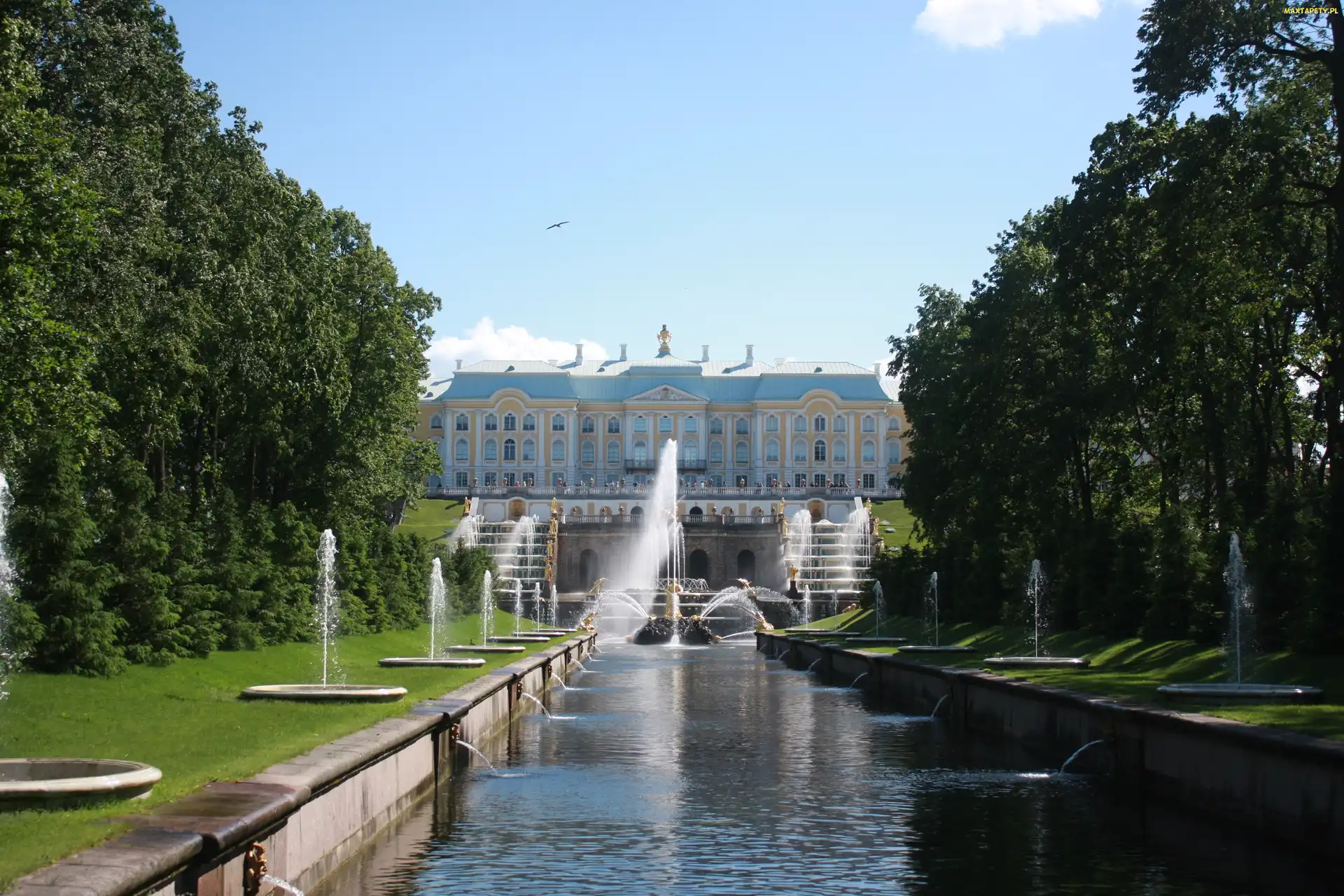 Fontanny, Wielki Pałac, Rosja, Peterhof