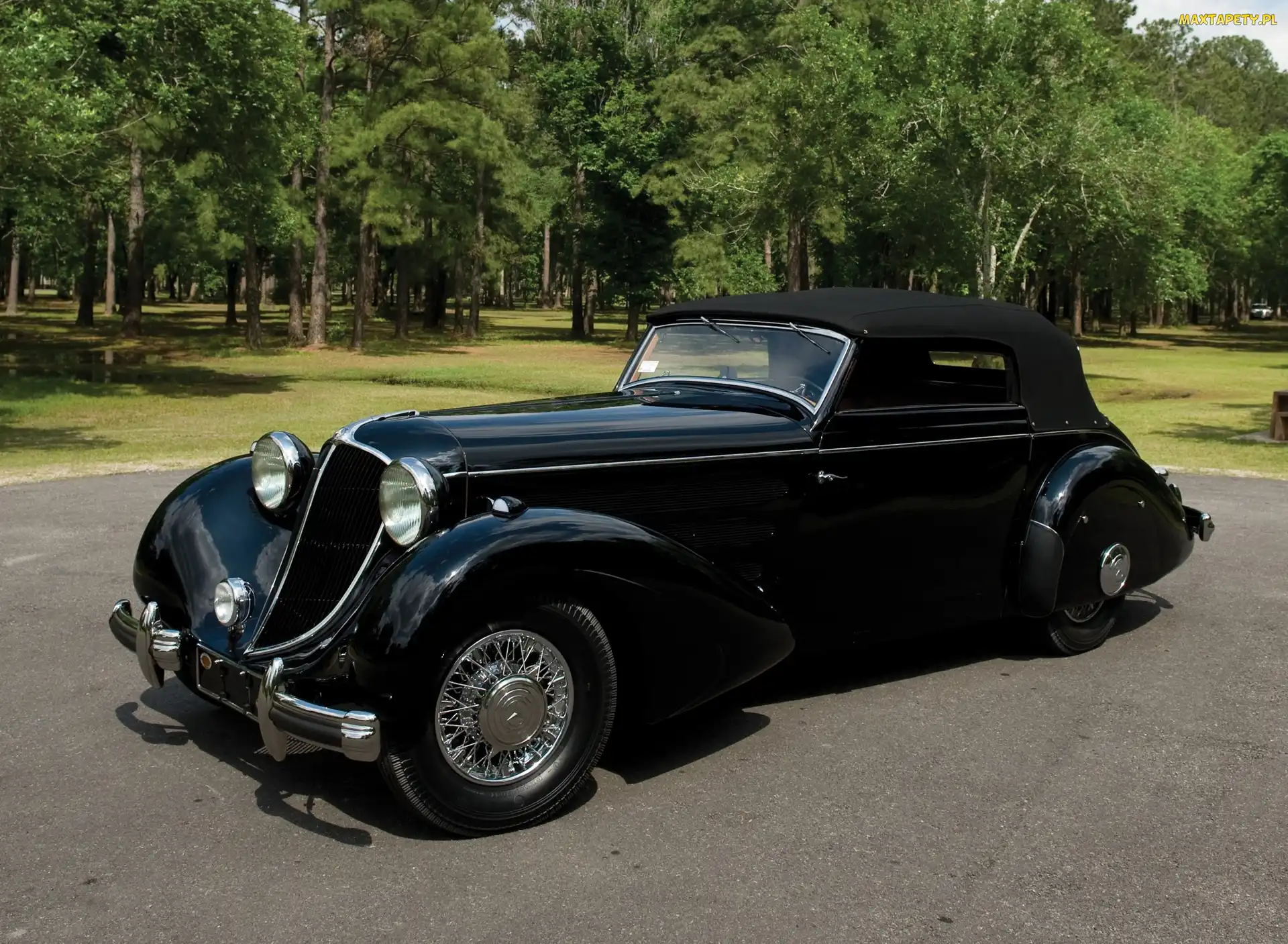 Kabriolet, Czarny, Mercedes Benz 540K