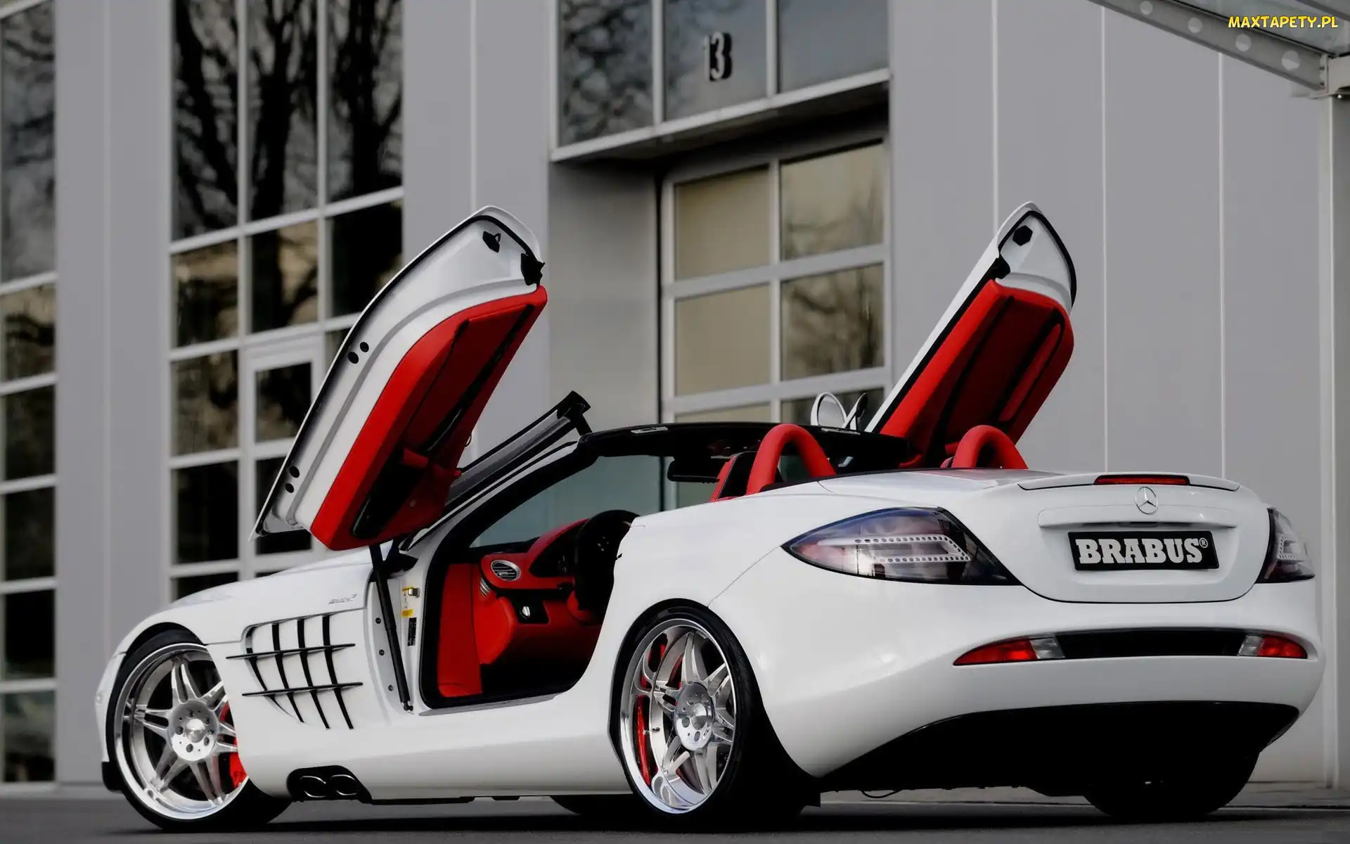 Drzwi, Podniesione, Biały, Mercedes SLR