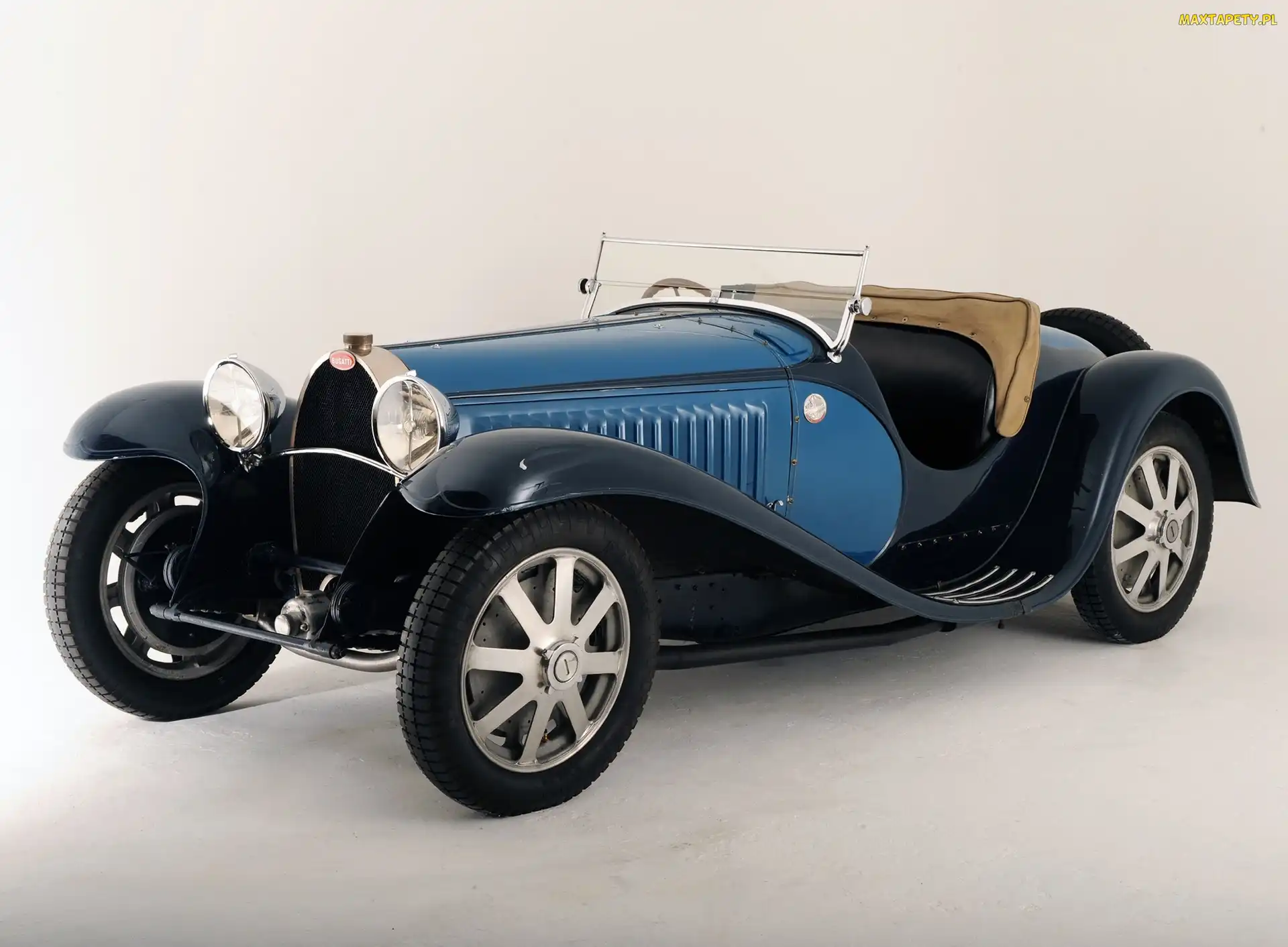 Bugatti 41 Royale, Zabytkowy, Niebiesko, Czarny