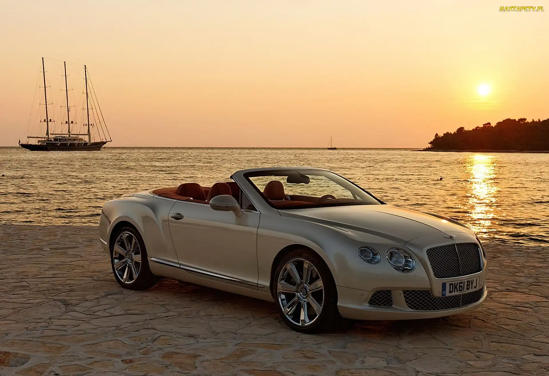 Srebrny, Kabriolet, Bentley Continental GTC