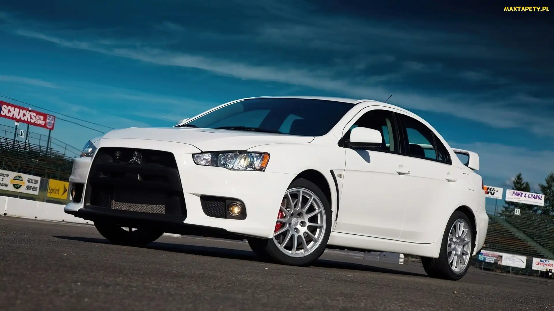 Evolution, Mitsubishi Lancer, Biały, Samochód