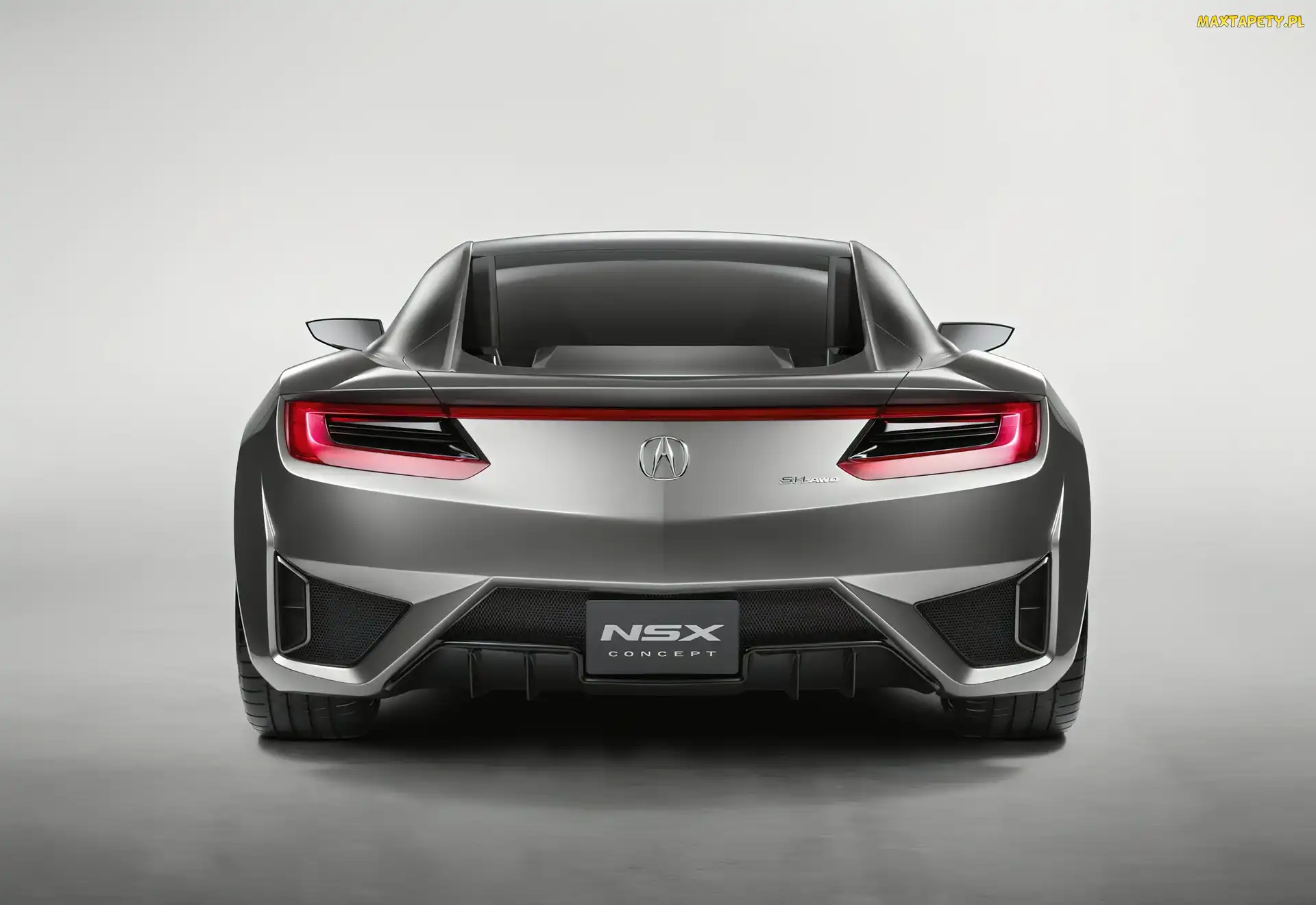 Acura NSX, Tył, Srebrna