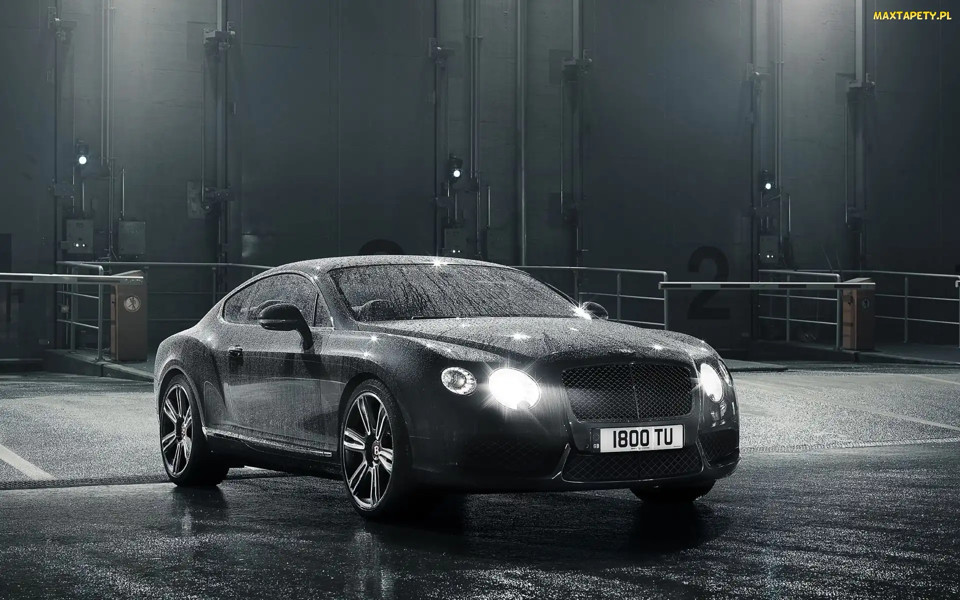 Światła, Deszcz, Continental, Bentley, Gt, V8