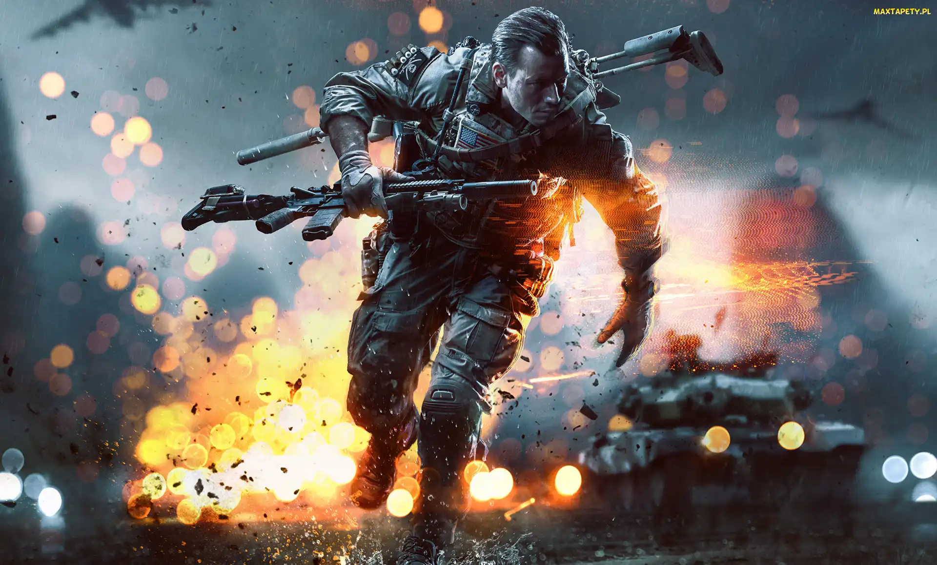Wybuch, Czołg, Battlefield 4, Zołnierz