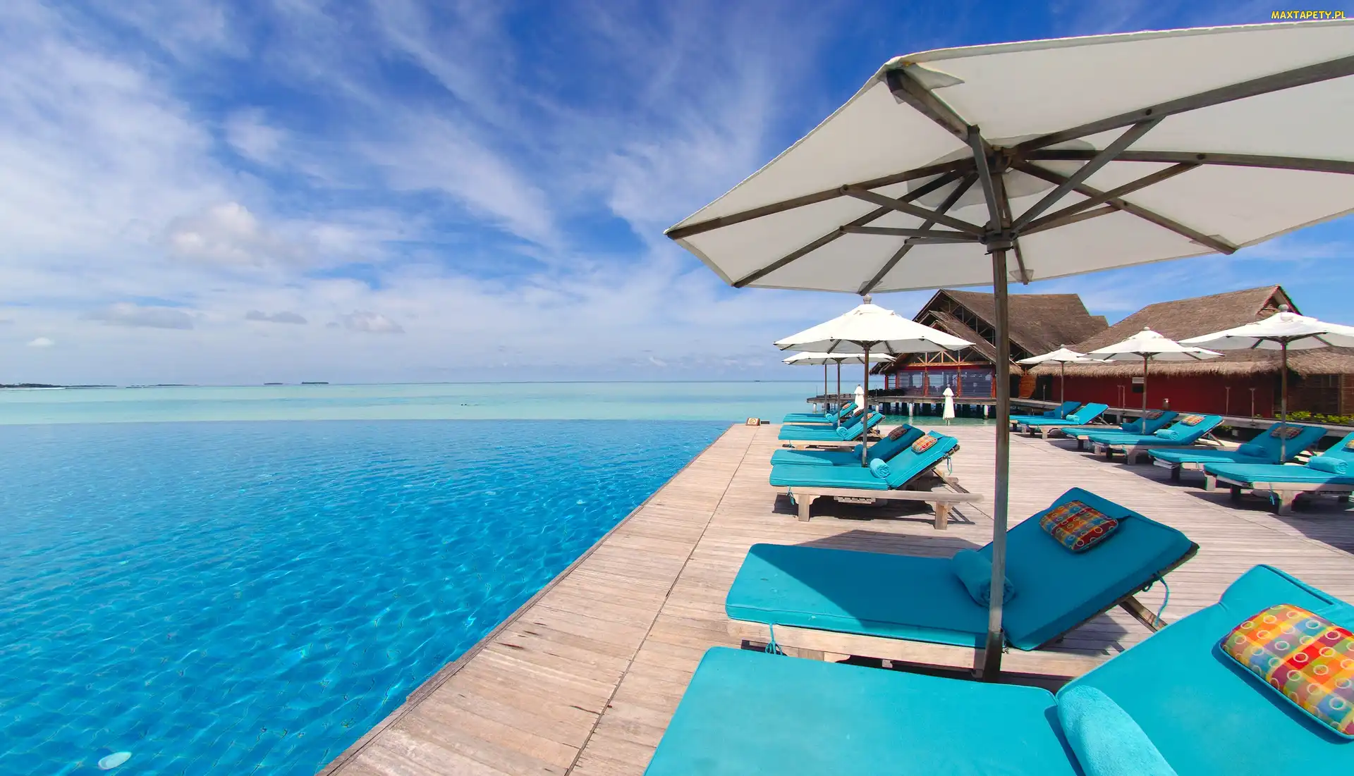 Malediwy, Kurort, Hotel, Ocean