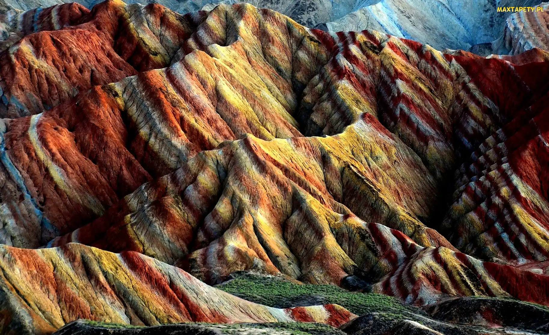 Danxia, Zhangye, Kolorowe, Góry